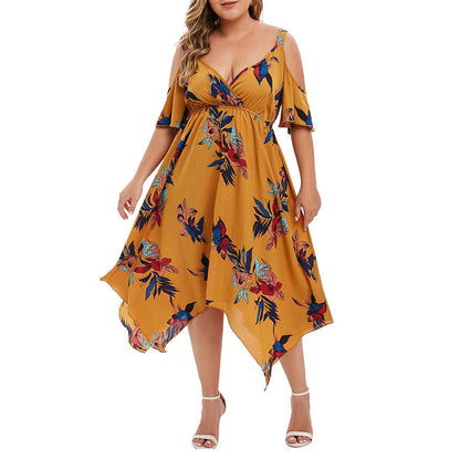 Summer Chiffon Women Plus Sizes Dresses