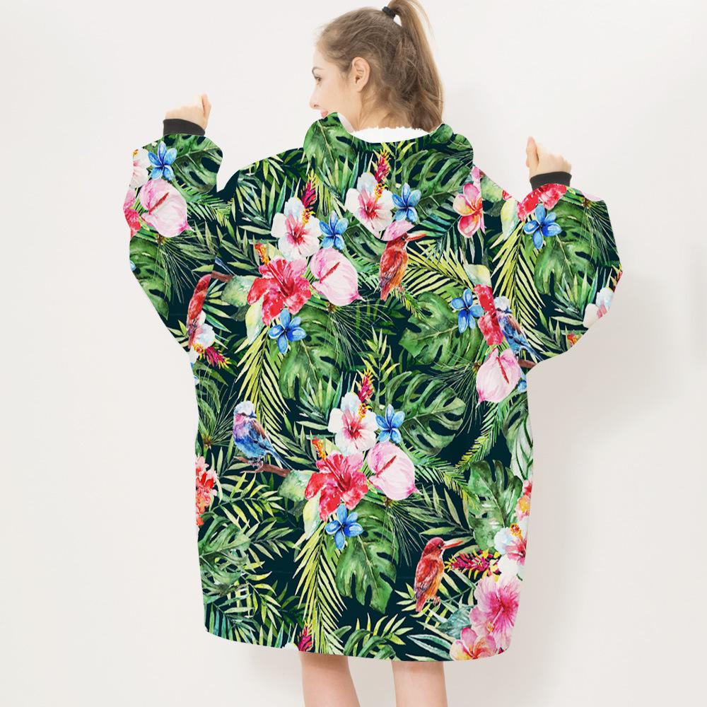 3D Plants and Flowers Cozy Sleeves Blanket-Plant-3-Adult-Free Shipping at meselling99