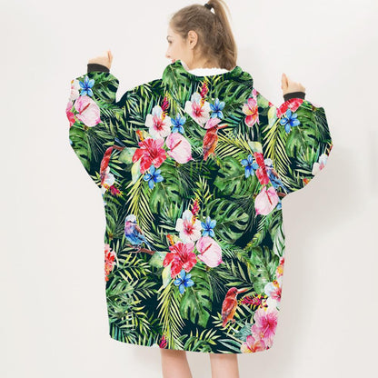 3D Plants and Flowers Cozy Sleeves Blanket-Plant-3-Adult-Free Shipping at meselling99