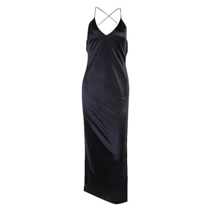 Sexy High Split Front Suspender Dresses