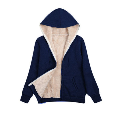 Plus Sizes Winter Women Hoodies Zipper Overcoat