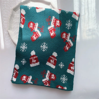 Lovely Warm Knitting Girl's Scarf for Christmas