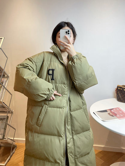 Casual Winter Long Down Overcoats for Women