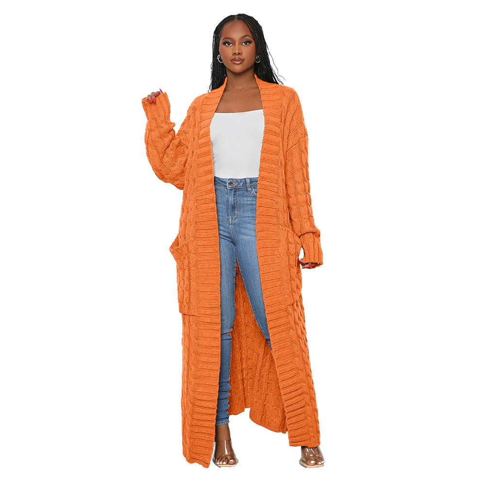 Casual Long Knitted Cardigan Overcoats for Women