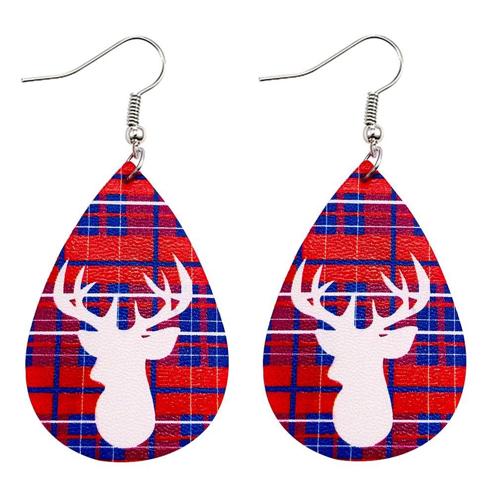 Christmas Style Water-drop Snowflake Earring 2 Sets