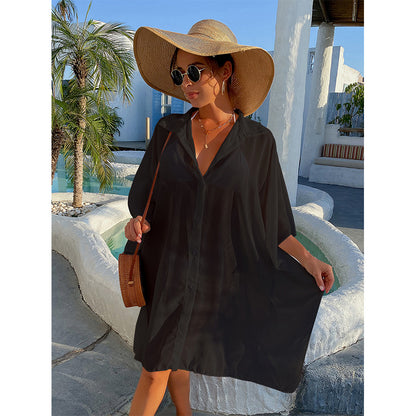 Summer Leisure Shirts Bikini Beach Cover Ups
