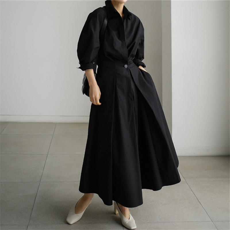 Casual Loose Fashion Long Maxi Shirts Dresses-STYLEGOING