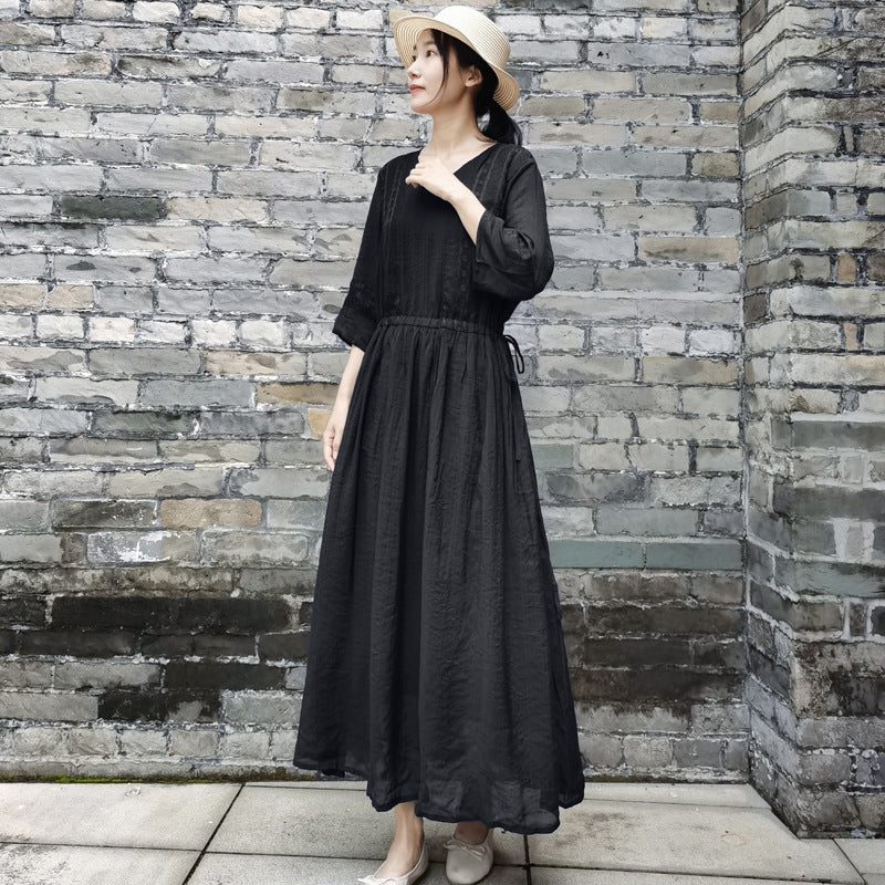 Ethnic Women Summer Linen Dresses
