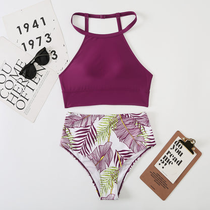 Sexy High Waist Two Pieces Summer Bikini Swimsuits