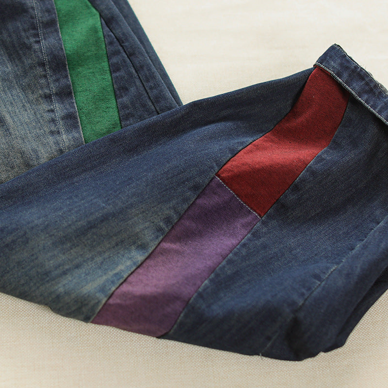 Vintage Denim Women Harem Pants