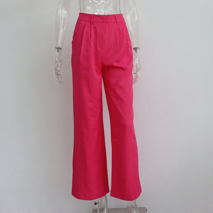 Casual High Waist Women Wide Legs Pants