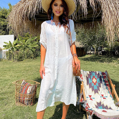 Casual Summer Holiday Sun Proof Long Shirts