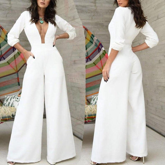 Summer Long Sleeves Sexy Overalls Jumpsuits-STYLEGOING