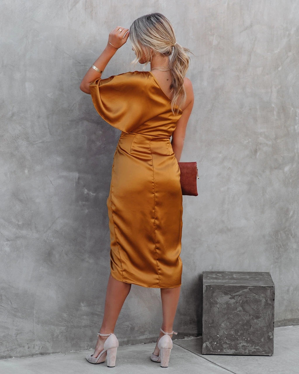Sexy One Shoulder Irregular Evening Party Dresses