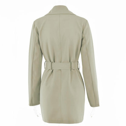 Women Fall Long Blazers with Blet--Free Shipping at meselling99