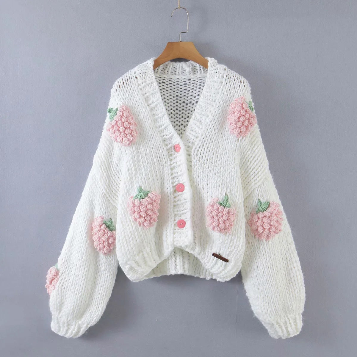 Lovely Handmade 3D Design High Waist Short Sweaters