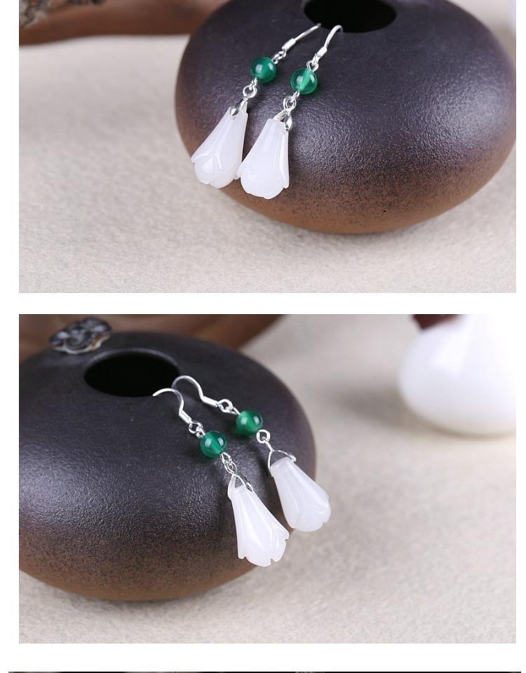 Classic Magnolia Design Women Dangle Earrings