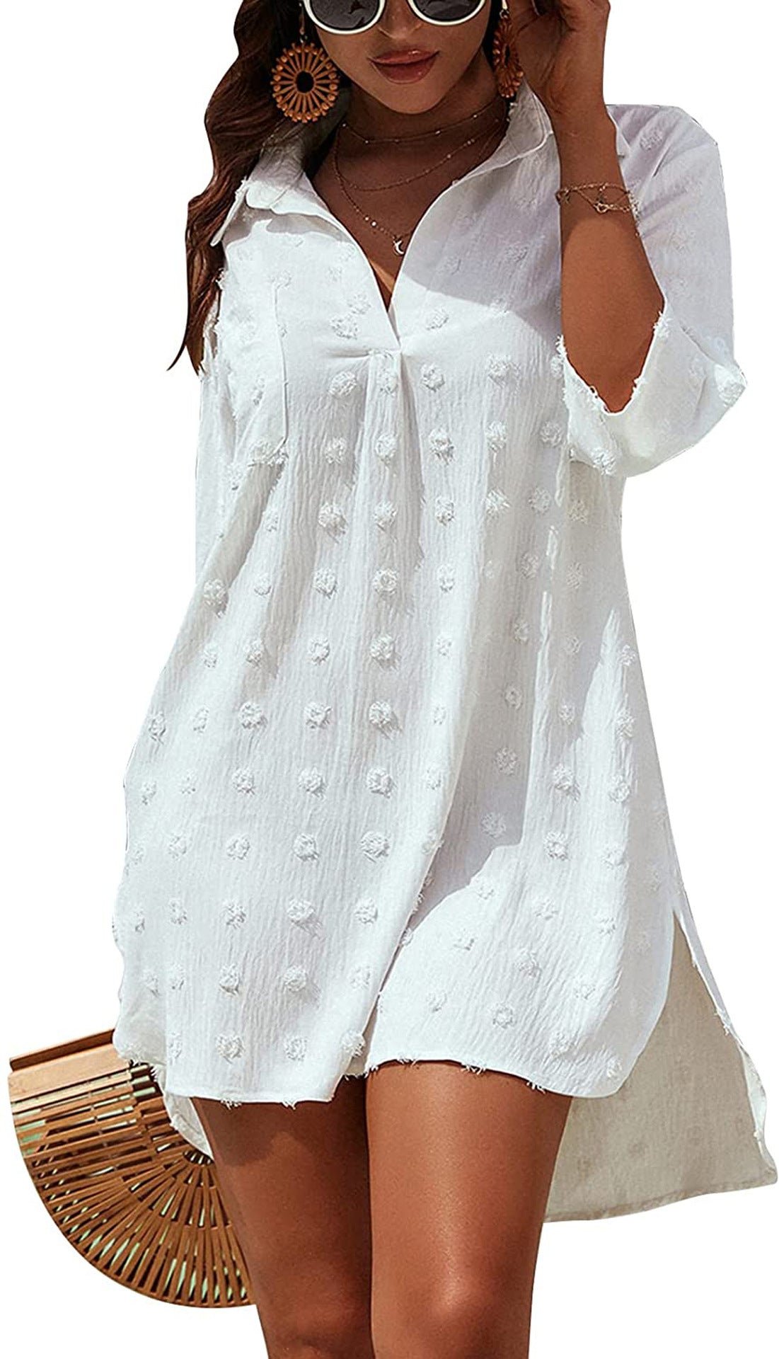 Summer Irregula Shirts Cover Ups Dresses