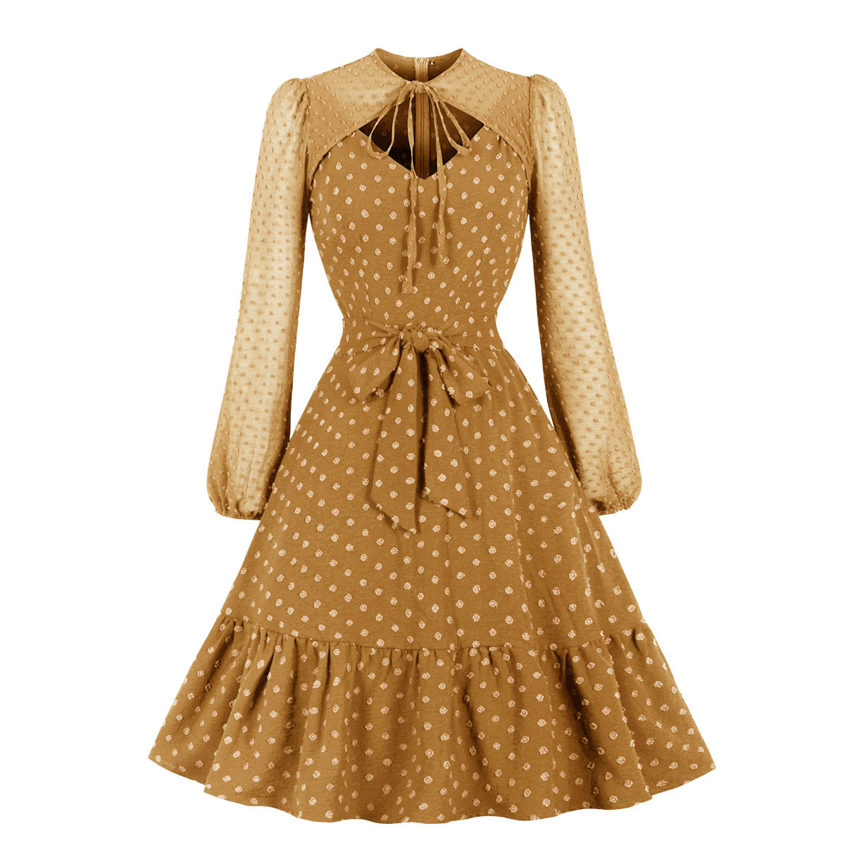Elegant Tulle Ruffled Long Sleeves Dresses