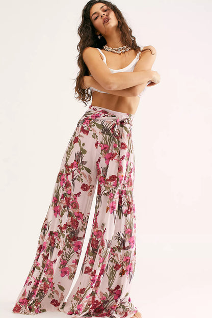 Casual Dyed Trumpet Pants for Women