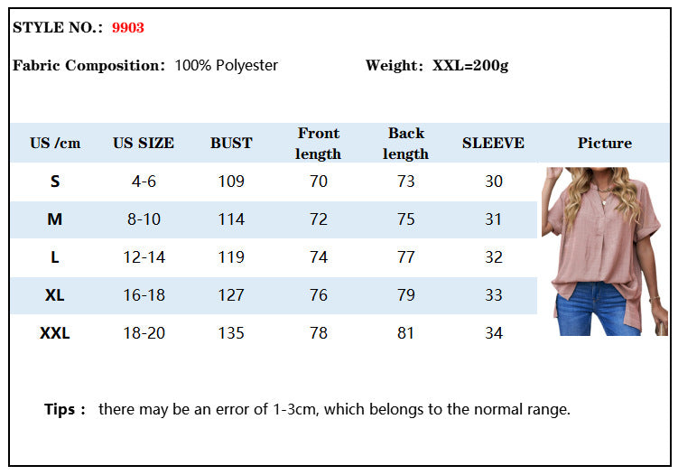 Summer Short Sleeves Women Shirts