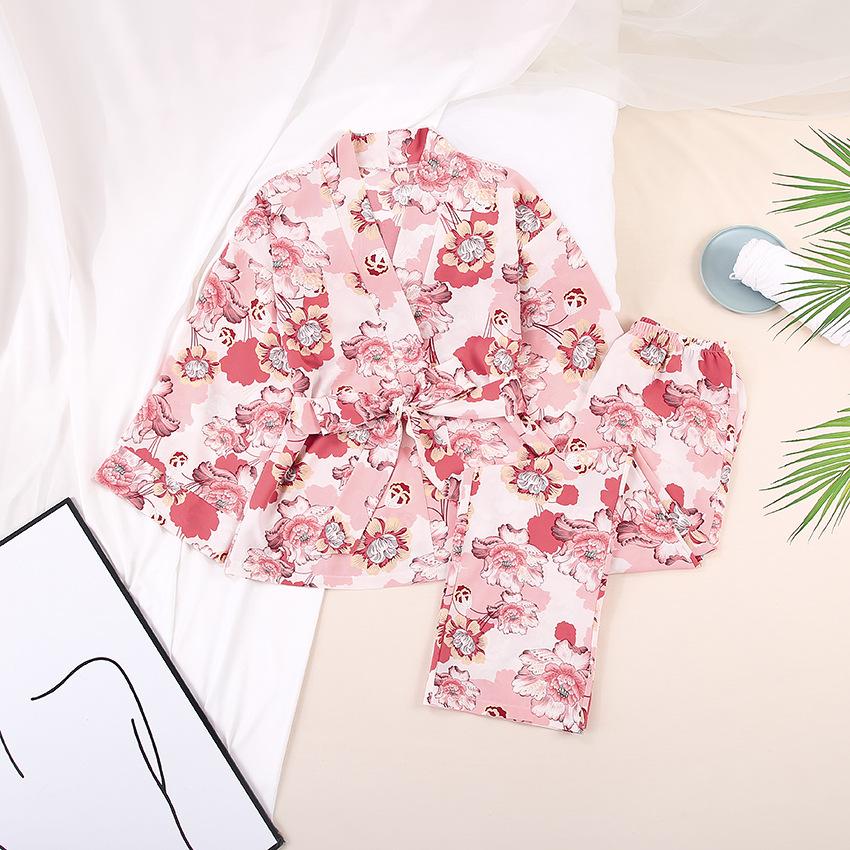 Casual Women Satin Long Sleeves Fall Pajamas for Women
