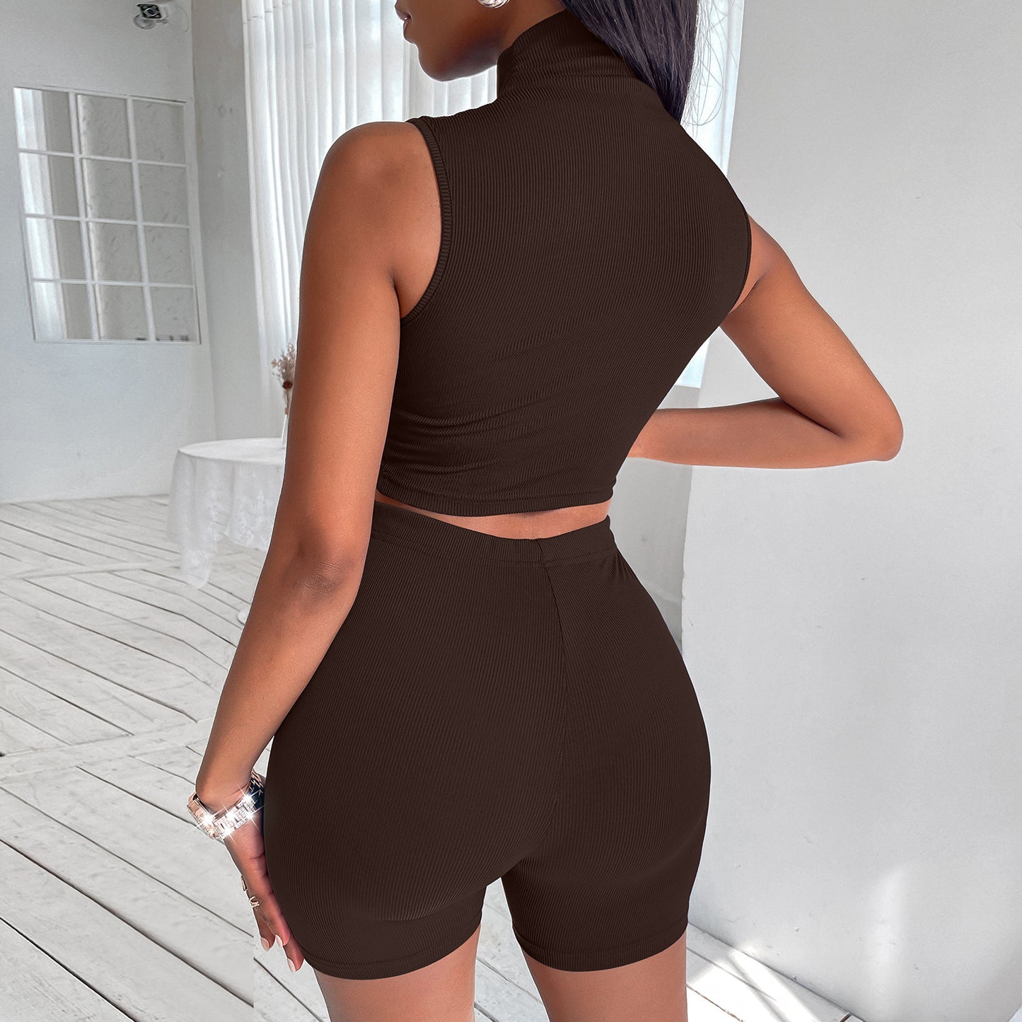 Sexy Two Pieces Short Sport Suits