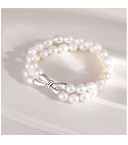 Fashion Butterfly Design Sterling Silver Pearl Bracelets