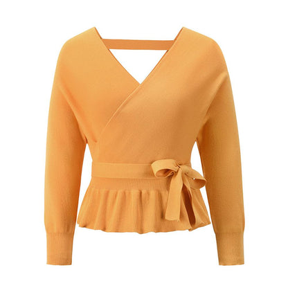 New Pullover V Neck Knitting Sxey Sweaters-STYLEGOING
