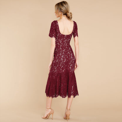 Sexy Backless Elegant Lace Dresses for Women