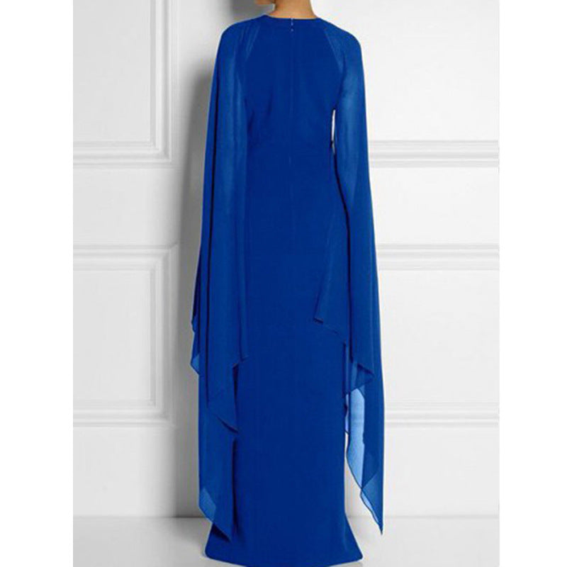 Fashion Chiffon Irregular Cape Dresses