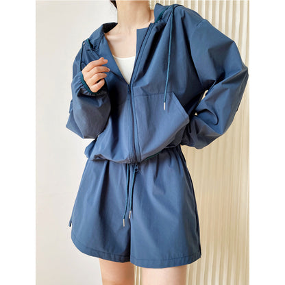 Casual Sports Women Sun Proof Summer 2pcs Out Suits