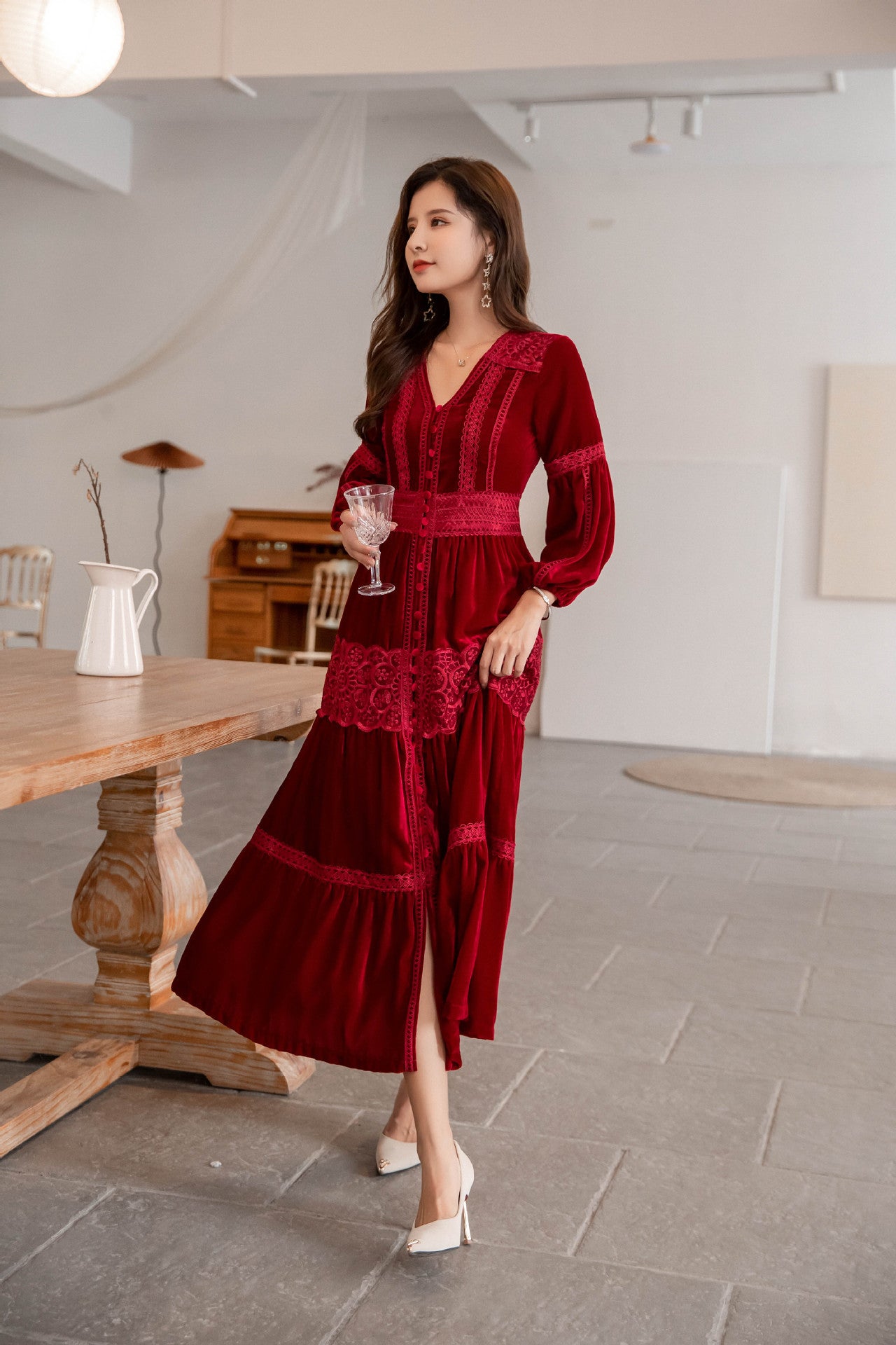 Vintage Long Sleeves Winter Dresses