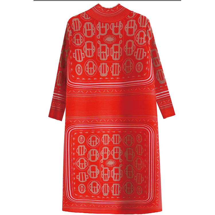 Ethnic High Neck Midi Length Dresses
