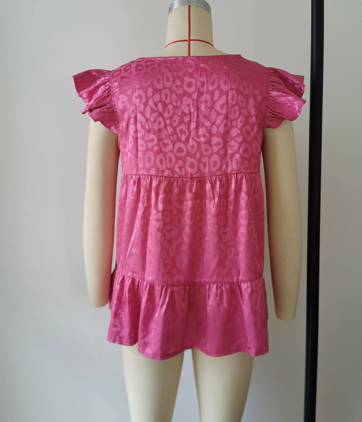Summer Ruffled Round Neck Women Blouses