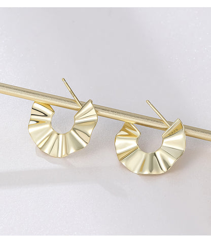 Fashion C Shape Sterling Silver Earrings for Women
