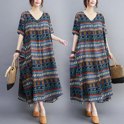 Blue Cat Design Women Plus Sizes Summer Dresses