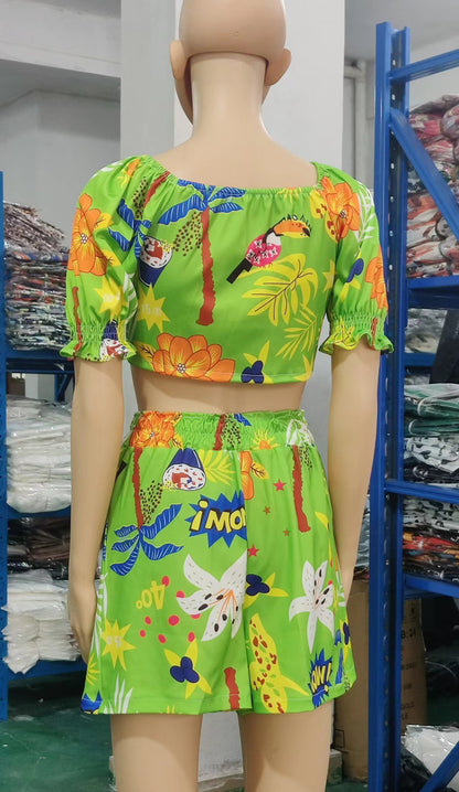 Sexy Summer 2pcs Women Short Outsuits