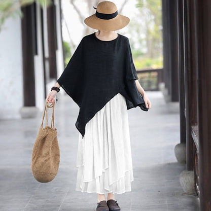 Fairy Line Irregular White Skirts