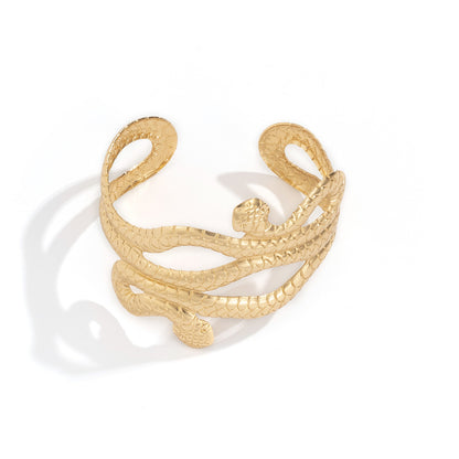 Exaggerated Snake Shape Metal Bracelets for Women