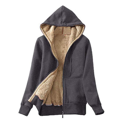 Plus Sizes Winter Women Hoodies Zipper Overcoat