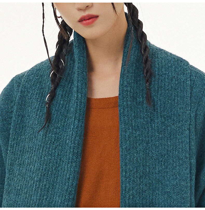 Fall Women Knitted Long Coats