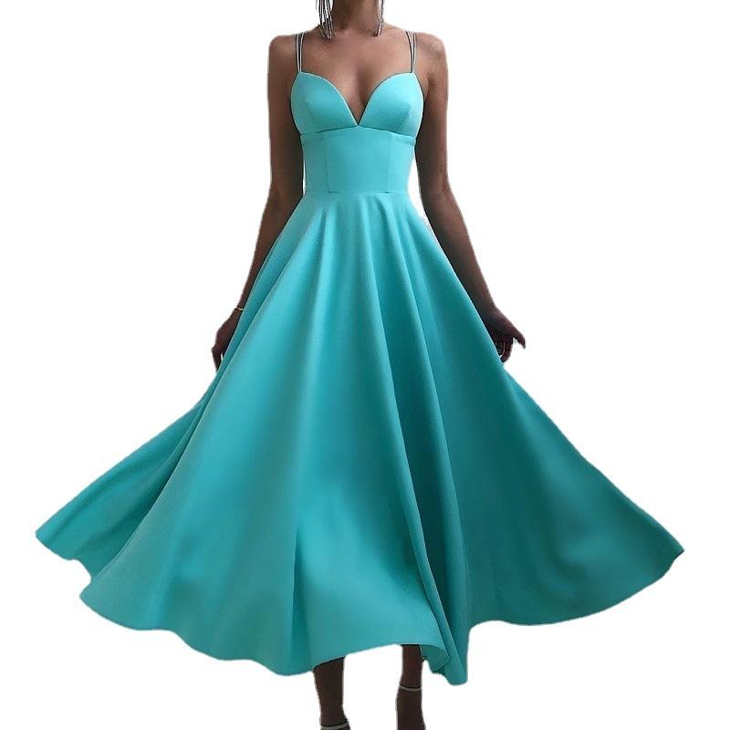 Simple Classy High Waist Summer Dress-STYLEGOING
