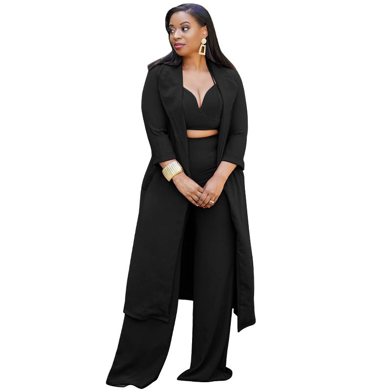Sexy Top & Wide Legs Pants 3pcs Sets for Women