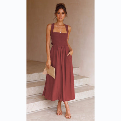 Sexy Backless Off The Shoulder Summer Linen Dresses