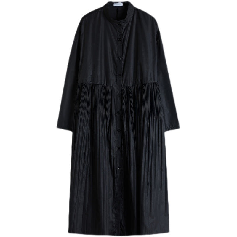 Vintage Stand Collar Plus Sizes Fall Shirts Dresses
