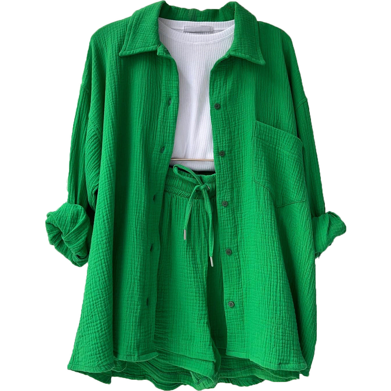 Casual Drawstring Plus Sizes Three Pieces Women Suits