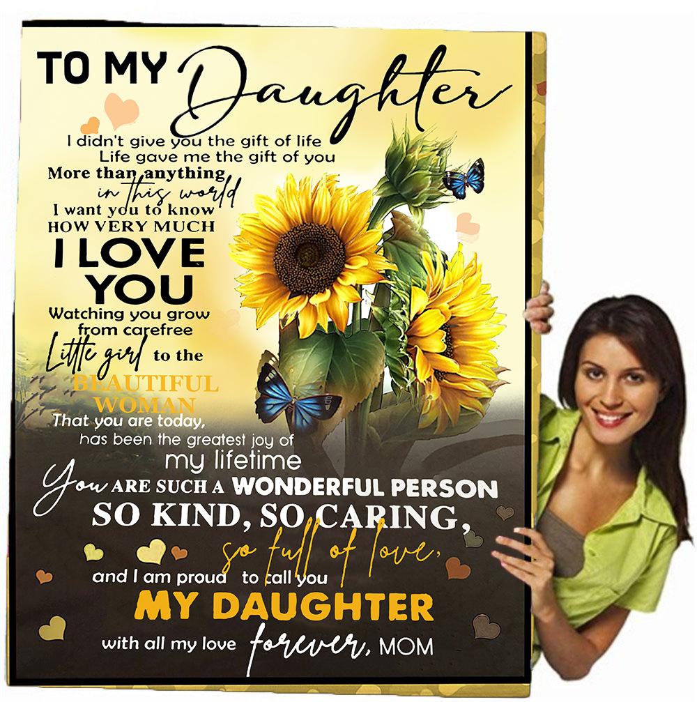 Mom to Daughter 3D Flower Envelope Blanket--Free Shipping at meselling99