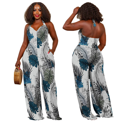 Summer Dyed Loose Jumpsuits for Women