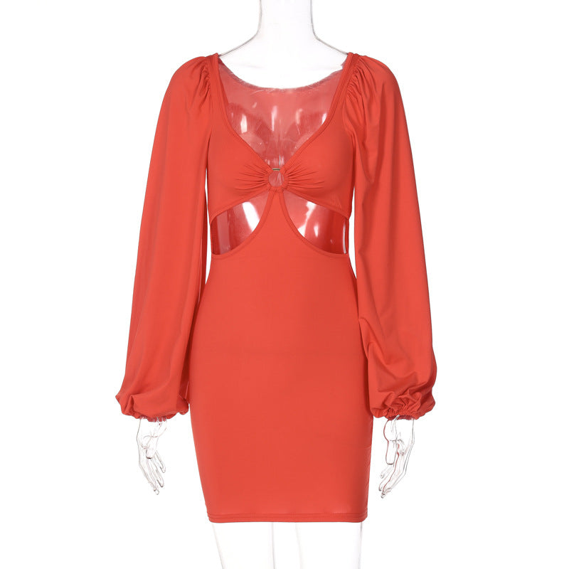 Sexy Lantern Sleeves Summer Short Dresses